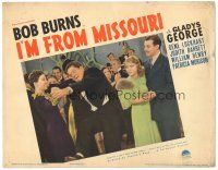 3y569 I'M FROM MISSOURI LC '39 wacky Bob Burns in tuxedo tries to impress with his dance moves!