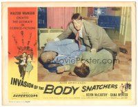 3y581 INVASION OF THE BODY SNATCHERS LC '56 Kevin McCarthy injecting Larry Gates & King Donovan!