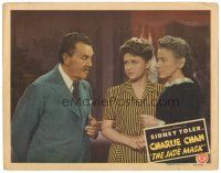 3y588 JADE MASK LC '44 Sidney Toler as Charlie Chan questions two scared women!