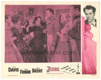 3y593 JEZEBEL LC #6 R56 Bette Davis leads a toast with George Brent & party guests!