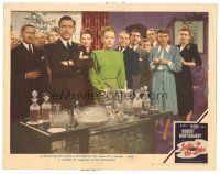 3y615 LADY IN THE LAKE LC #5 '47 Leon Ames, Audrey Totter & others startled at Christmas Eve party!