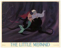 3y628 LITTLE MERMAID LC '89 Disney cartoon, Ursula the witch leads Ariel through her cave!