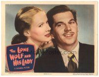 3y633 LONE WOLF & HIS LADY LC #4 '49 best portrait of Ron Randell & pretty June Vincent!