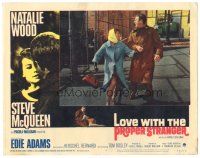 3y642 LOVE WITH THE PROPER STRANGER LC #8 '64 Natalie Wood & Steve McQueen on the run!