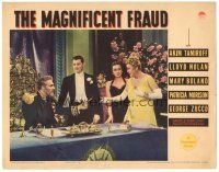 3y649 MAGNIFICENT FRAUD LC '39 Patricia Morison & Forbes w/ Akim Tamiroff handing pen to Mary Boland