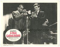 3y655 MAN CALLED ADAM LC #4 '66 Sammy Davis Jr. & Frank Sinatra Jr. playing trumpet on stage!