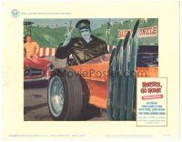 3y695 MUNSTER GO HOME LC #2 '66 Fred Gwynne as Herman Munster in his cool hot rod car!