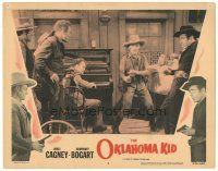 3y727 OKLAHOMA KID LC #5 R56 James Cagney holds guns on Humphrey Bogart, Ward Bond & others in bar!