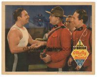 3y728 O'MALLEY OF THE MOUNTED LC '36 George O'Brien in undershirt talks to his Mountie buddies!