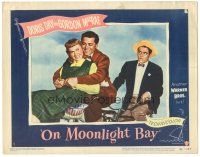 3y729 ON MOONLIGHT BAY LC #1 '51 great image of singing Doris Day & Gordon MacRae on bicycle!