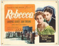 3y201 REBECCA TC R50s Alfred Hitchcock, different image of Joan Fontaine & Judith Anderson!