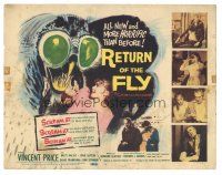 3y204 RETURN OF THE FLY TC '59 Vincent Price, cool horror images, more horrific than before!