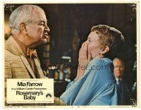 3y811 ROSEMARY'S BABY LC #2 '68 Sidney Blackmer looking at frightened Mia Farrow, Roman Polanski!