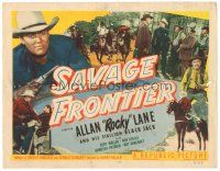 3y217 SAVAGE FRONTIER TC '53 great images of cowboy Rocky Lane & his horse Black Jack!