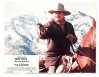 3y838 SHOOTIST LC #3 '76 close up of cowboy John Wayne on horseback pointing derringer!