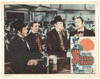 3y846 SILVER RIVER LC R56 Errol Flynn standing at bar with three other men in saloon!