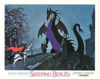 3y851 SLEEPING BEAUTY LC R79 Walt Disney cartoon classic, Prince Phillip approaches the dragon!