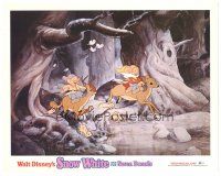 3y855 SNOW WHITE & THE SEVEN DWARFS LC R75 Disney cartoon classic, dwarves riding deer in forest!