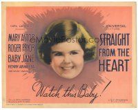 3y226 STRAIGHT FROM THE HEART TC '35 huge smiling headshot portrait of cute Baby Jane!