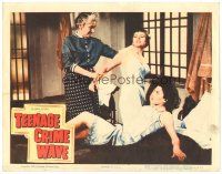 3y889 TEEN-AGE CRIME WAVE LC '55 sexy bad teen girl in nightgown is restrained by matron!