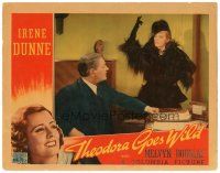 3y896 THEODORA GOES WILD LC '36 pretty Irene Dunne wearing feathers glares at Henry Kolker!