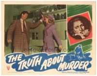 3y927 TRUTH ABOUT MURDER LC '46 guy tries to wrestle gun from Bonita Granville's hand!