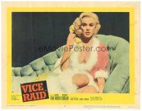3y947 VICE RAID LC #6 '60 sexiest portrait of barely-dressed phony model Mamie Van Doren w/phone!