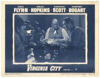3y949 VIRGINIA CITY LC #8 R51 Randolph Scott talks to Humphrey Bogart getting bandaged up!