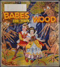 3z041 BABES IN THE WOOD stage play English 6sh '30s wonderful art of kids lost in the woods!