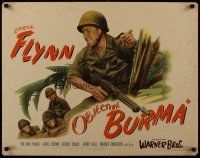 3z080 OBJECTIVE BURMA 1/2sh '45 Errol Flynn in uniform leading his soldiers in field!