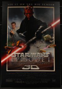 3z012 PHANTOM MENACE lenticular style A advance 1sh R12 Star Wars Episode I in 3-D, rare!