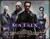 3z187 MATRIX subway poster '99 Keanu Reeves, Carrie-Anne Moss, Laurence Fishburne, Wachowski Bros!
