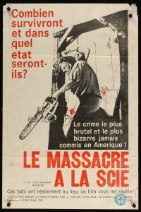 4a036 TEXAS CHAINSAW MASSACRE French Canadian '74 Tobe Hooper cult classic slasher horror!