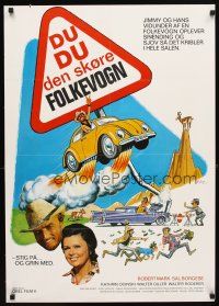 4a029 SUPERBUG, THE CRAZIEST CAR IN THE WORLD Danish German '75 Dill art of wacky Volkswagen!