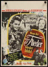4a009 WHEN THE WHITE LILACS BLOOM AGAIN Dutch '56 montage of pretty Romy Schneider & cast!