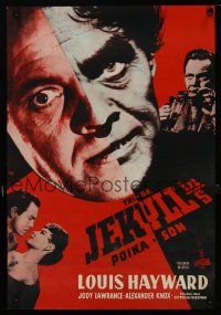 4a064 SON OF DR. JEKYLL Finnish '51 Louis Hayward, she married a monster, great artwork!
