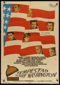 4a072 ADVISE & CONSENT Spanish '63 Otto Preminger, Henry Fonda, different Jano artwork!