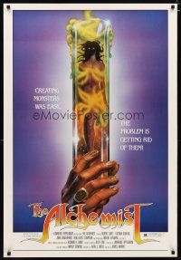 4b029 ALCHEMIST 1sh '85 directed by Charles Band, sexy monster in a test tube art!