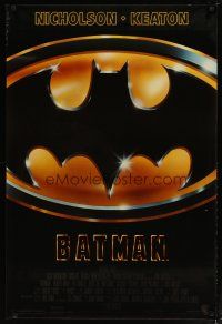 4b067 BATMAN style C 1sh '89 directed by Tim Burton, cool image of Bat logo!