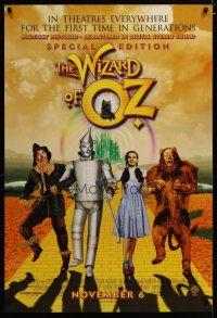 4b002 WIZARD OF OZ advance 1sh R98 Victor Fleming, Judy Garland all-time classic!