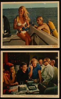 4c192 AROUND THE WORLD UNDER THE SEA 4 color 8x10 stills '66 Lloyd Bridges, Shirley Eaton, diving!