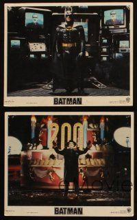 4c195 BATMAN 4 8x10 mini LCs '89 Michael Keaton in the title role, Jack Nicholson, Kim Basinger!