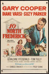 4d003 10 NORTH FREDERICK 1sh '58 Gary Cooper, Diane Varsi, from John O'Hara's best-seller!