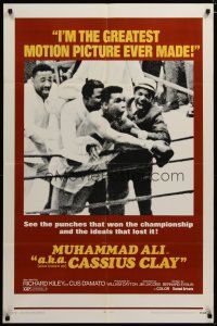 4d015 A.K.A. CASSIUS CLAY 1sh '70 image of heavyweight champion boxer Muhammad Ali in the ring!