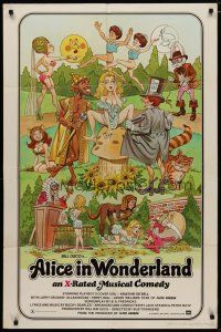 4d029 ALICE IN WONDERLAND 1sh '76 x-rated, sexy Playboy's cover girl Kristine De Bell!