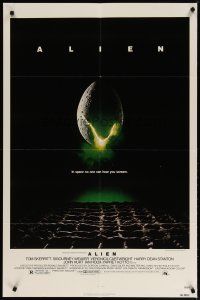 4d030 ALIEN 1sh '79 Ridley Scott outer space sci-fi classic, cool hatching egg image!
