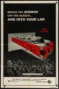 4d042 ANDY WARHOL'S FRANKENSTEIN 1sh R80s Joe Dallessandro, directed by Paul Morrissey!