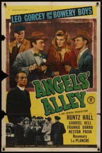 4d045 ANGELS' ALLEY 1sh '48 Leo Gorcey & The Bowery Boys + Frankie Darro stop car thieves!