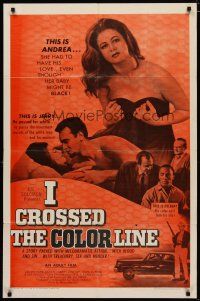 4d104 BLACK KLANSMAN 1sh '66 she had to have his love, I Crossed the Color Line!