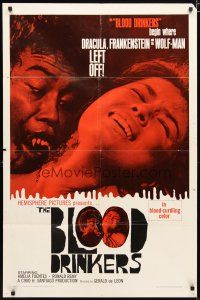 4d126 BLOOD DRINKERS 1sh '66 wild Filipino vampire horror begins where the classics leave off!